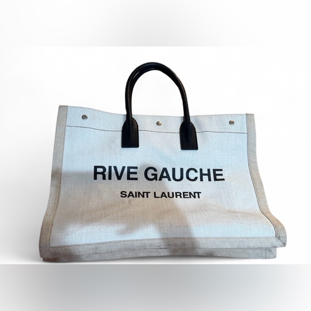 SOLD❌ Saint Laurent Beige Rive Gauche Canvas Travel Bag